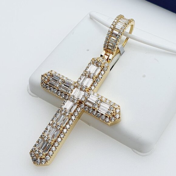 "14K Gold Plated Cubic Zircon Pendant, EVBRS609 - Picture 8 of 11